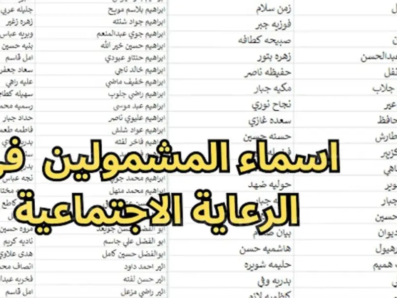 ُمُتاح مجاناً لينك أسماء المشمولين في الرعاية الاجتماعية العراقية 2024 الوجبة الأخيرة على منصة مظلتي